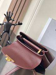 CELINE Teen Nino Bag in Supple Grained CALFSKIN Deep Burgundy size 20 X 13 X 8cm - 3