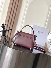 CELINE Teen Nino Bag in Supple Grained CALFSKIN Deep Burgundy size 20 X 13 X 8cm - 2