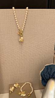 Vivienne Westwood Pearl Chain Orietta Pearl Necklace Bracelet Gold - 5