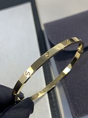 Cartie Yellow Gold Brushed Love Bracelet - 1