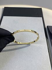 Cartie Yellow Gold Brushed Love Bracelet - 2