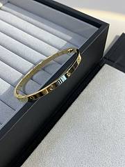 Cartie Yellow Gold Brushed Love Bracelet - 5