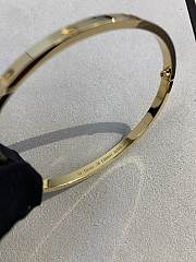 Cartie Yellow Gold Brushed Love Bracelet - 4
