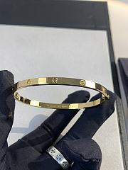 Cartie Yellow Gold Brushed Love Bracelet - 6