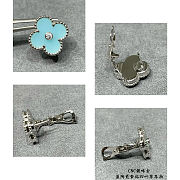 Ladies Clover Blue Sky Silver Earrings - 5