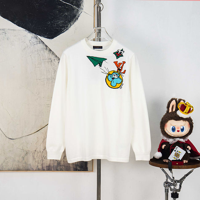 LV small airplane knitted sweater - 1