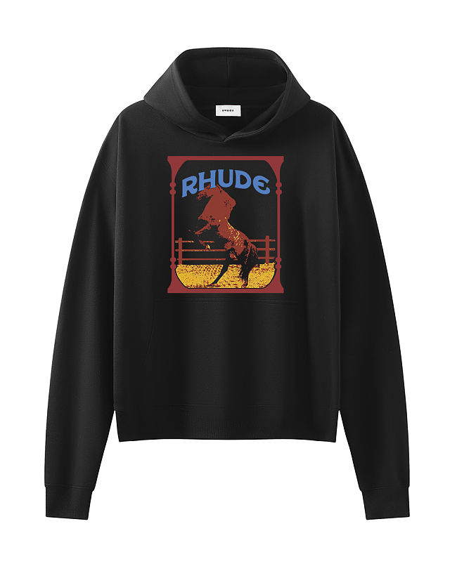 Rhude Cadre Hoodie in Vintage Black - 1