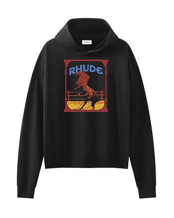Rhude Cadre Hoodie in Vintage Black