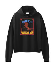 Rhude Cadre Hoodie in Vintage Black - 4