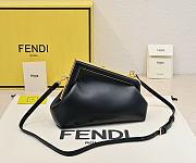 Fendi First Small Leather Black 26x9.5x18cm - 5