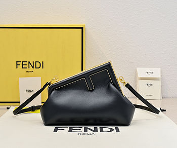 Fendi First Small Leather Black 26x9.5x18cm