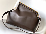 Fendi First Medium Shoulder Bag Dark brown Leather Size 32x15x23.5cm - 4
