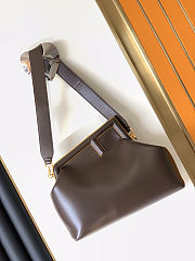 Fendi First Medium Shoulder Bag Dark brown Leather Size 32x15x23.5cm - 2