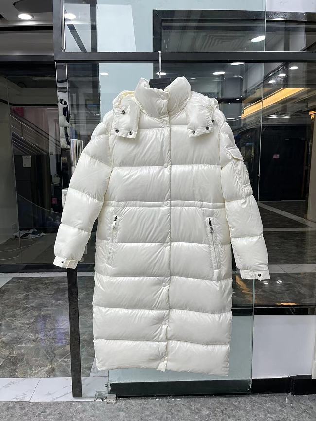 MONCLER women's mid-length hooded down jacket long - 1