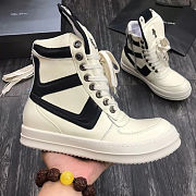 Rick Owens x Chrome Hearts Geobasket Boots Low White - 1