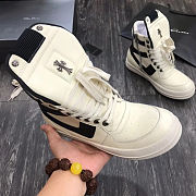 Rick Owens x Chrome Hearts Geobasket Boots Low White - 3