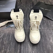 Rick Owens x Chrome Hearts Geobasket Boots Low White - 4
