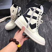 Rick Owens x Chrome Hearts Geobasket Boots Low White - 5