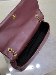 YSL Lambskin Patchwork Monogram Medium Jamie Rouge Legion szie 25x15x7.5 cm - 2