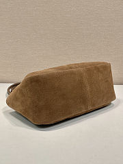Prada Darling medium suede Cocoa Brown Shoulder Bag size 28x18x11 cm - 5