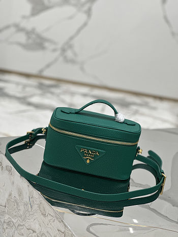PRADA Leather Mini Top-Handle Green Bag