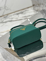 PRADA Leather Mini Top-Handle Green Bag - 6