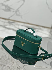 PRADA Leather Mini Top-Handle Green Bag - 5