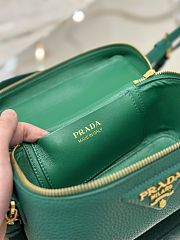 PRADA Leather Mini Top-Handle Green Bag - 3