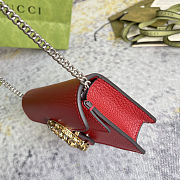 Gucci Mini Bag Red Leather Horseshoe Size 16.5x10x4.5 cm - 6