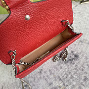 Gucci Mini Bag Red Leather Horseshoe Size 16.5x10x4.5 cm - 5
