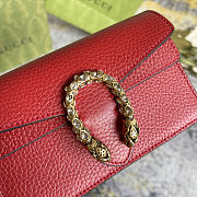 Gucci Mini Bag Red Leather Horseshoe Size 16.5x10x4.5 cm - 4