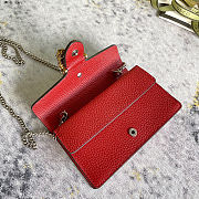 Gucci Mini Bag Red Leather Horseshoe Size 16.5x10x4.5 cm - 2