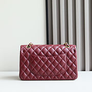 Chanel Red Quilted Leather Medium Classic Double Flap Bag size 25cm - 6