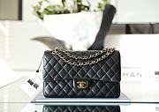 Chanel 1112 classic double flap bag Lambskin Black Gold Hardware - 1
