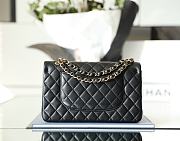 Chanel 1112 classic double flap bag Lambskin Black Gold Hardware - 5