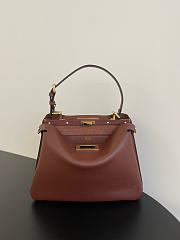 FENDI PEEKABOO Soft Medium Burgundy size 33x10x25.5 cm - 1
