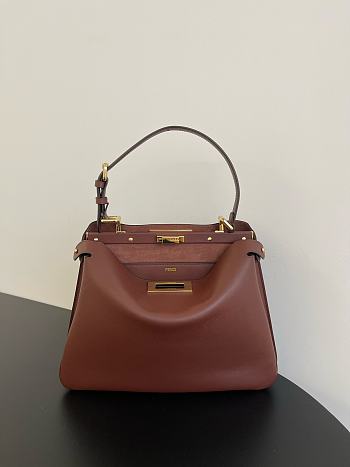 FENDI PEEKABOO Soft Medium Burgundy size 33x10x25.5 cm