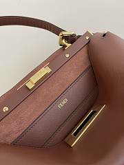 FENDI PEEKABOO Soft Medium Burgundy size 33x10x25.5 cm - 5