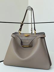 FENDI PEEKABOO Soft Medium Dove Grey size 40.5x13x28 cm - 1