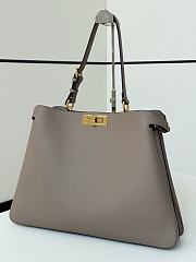 FENDI PEEKABOO Soft Medium Dove Grey size 40.5x13x28 cm - 3