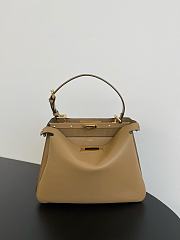 FENDI PEEKABOO Soft Medium Caramel brown size 33x10x25.5 cm - 1