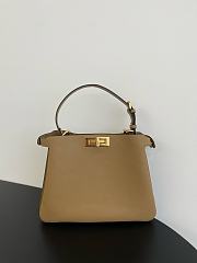 FENDI PEEKABOO Soft Medium Caramel brown size 33x10x25.5 cm - 4