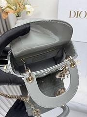 Christian Dior Gray patent lady dior gold size 17x15x7cm - 3