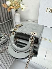 Christian Dior Gray patent lady dior gold size 17x15x7cm - 2