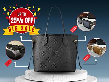 LV NEVERFULL MEDIUM BLACK  M45686 - 32 x 29 x 17 cm
