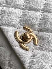  Chanel Caviar Quilted Coco Flap White size 19x13x9cm - 2