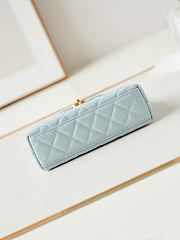Chanel Small Kelly Shopper Light Blue Shiny Aged Calfskin Brushed Gold Hardware - 4