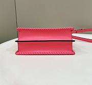 Fendi Peekaboo Leather Petite Pink Handle Bags size 27×11×20cm - 6