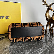 Fendi Peekaboo Bag Zucca Shearling Mini Brown - 2