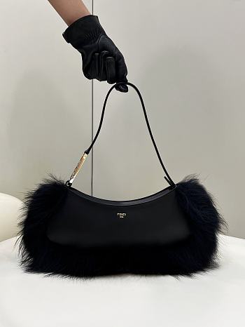 Fendi Women O'Lock Swing Pale Black Leather